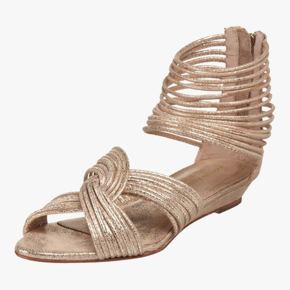 Loeffler Randall Metallic Carlie Mignon Twist Sandall